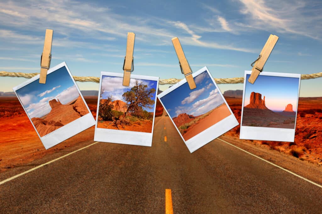 Polaroids vom Monument Valley