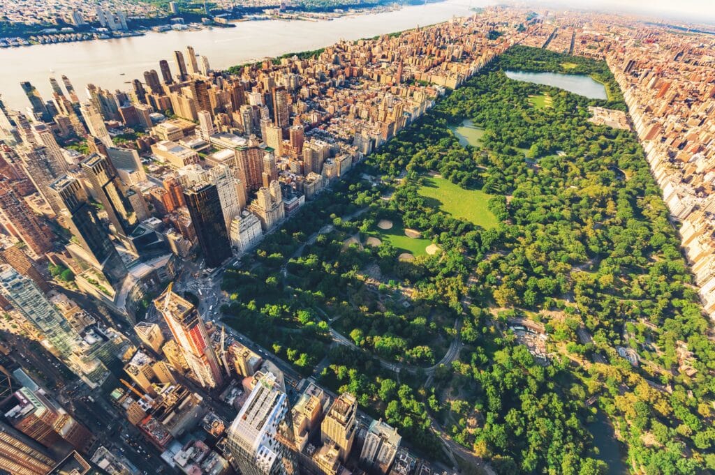 Blick über Manhattan richtung Norden über den Central Park