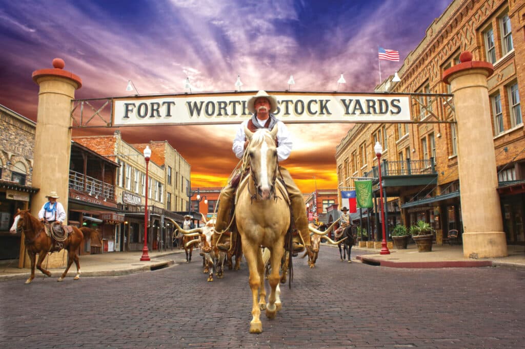 Viehtrieb: Fort Worth Stockyards