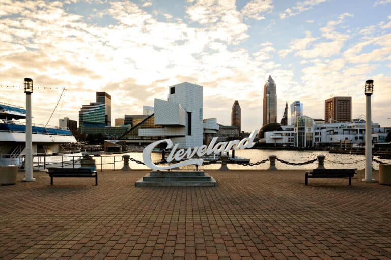 Blick auf die Skyline von Cleveland