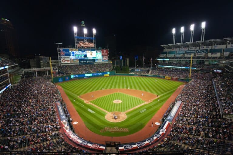 Das Progressive Field Baseballstadion der Indians