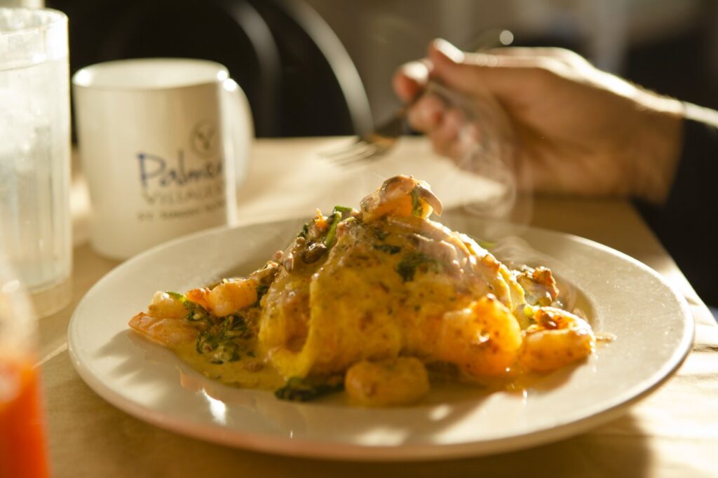 Shrimp and Grits im Palmer's Cafe auf St. Simons