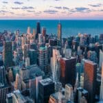 Blick auf die Skyline von Chicago.