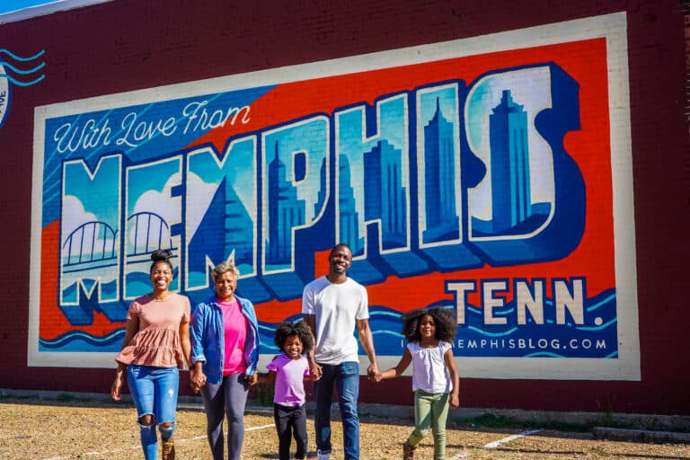 Wandgemälde im Edge-District in Memphis, Tennessee