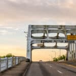 Edmund Pettus Bridge in Selma, Alabama - Schauplatz der Märsche auf Montgomery