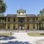 Historic buildings at Koreshan State Park in Estero, Florida