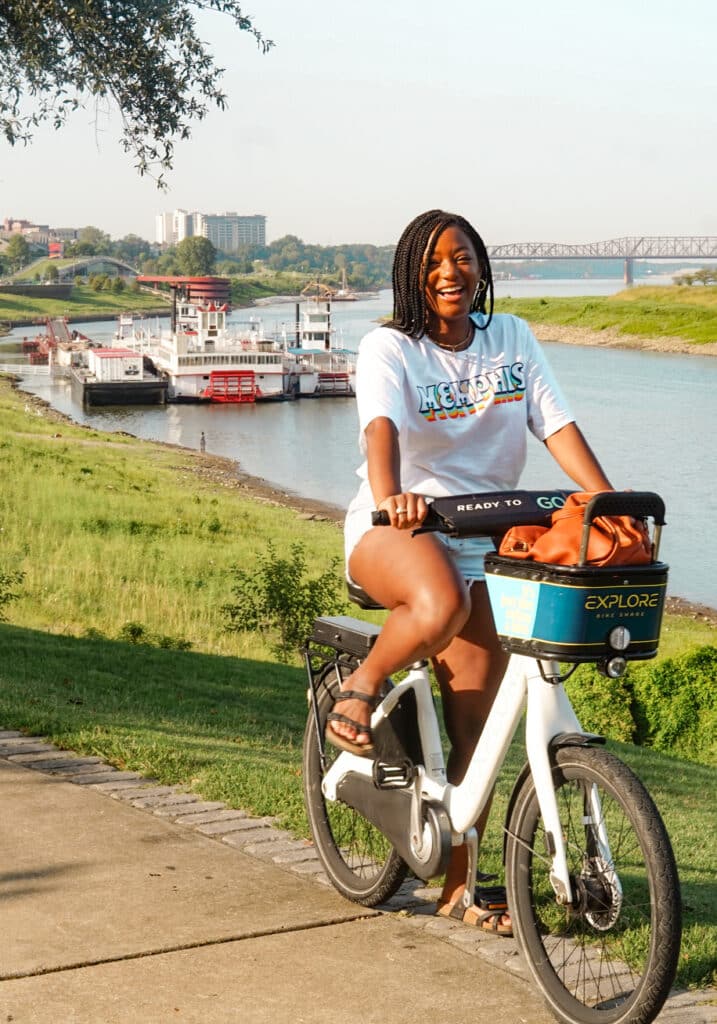 Radfaren im River Garden Park in Memphis, Tennessee