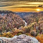 Der Little River Canyon in der herbstlichen Abendsonne