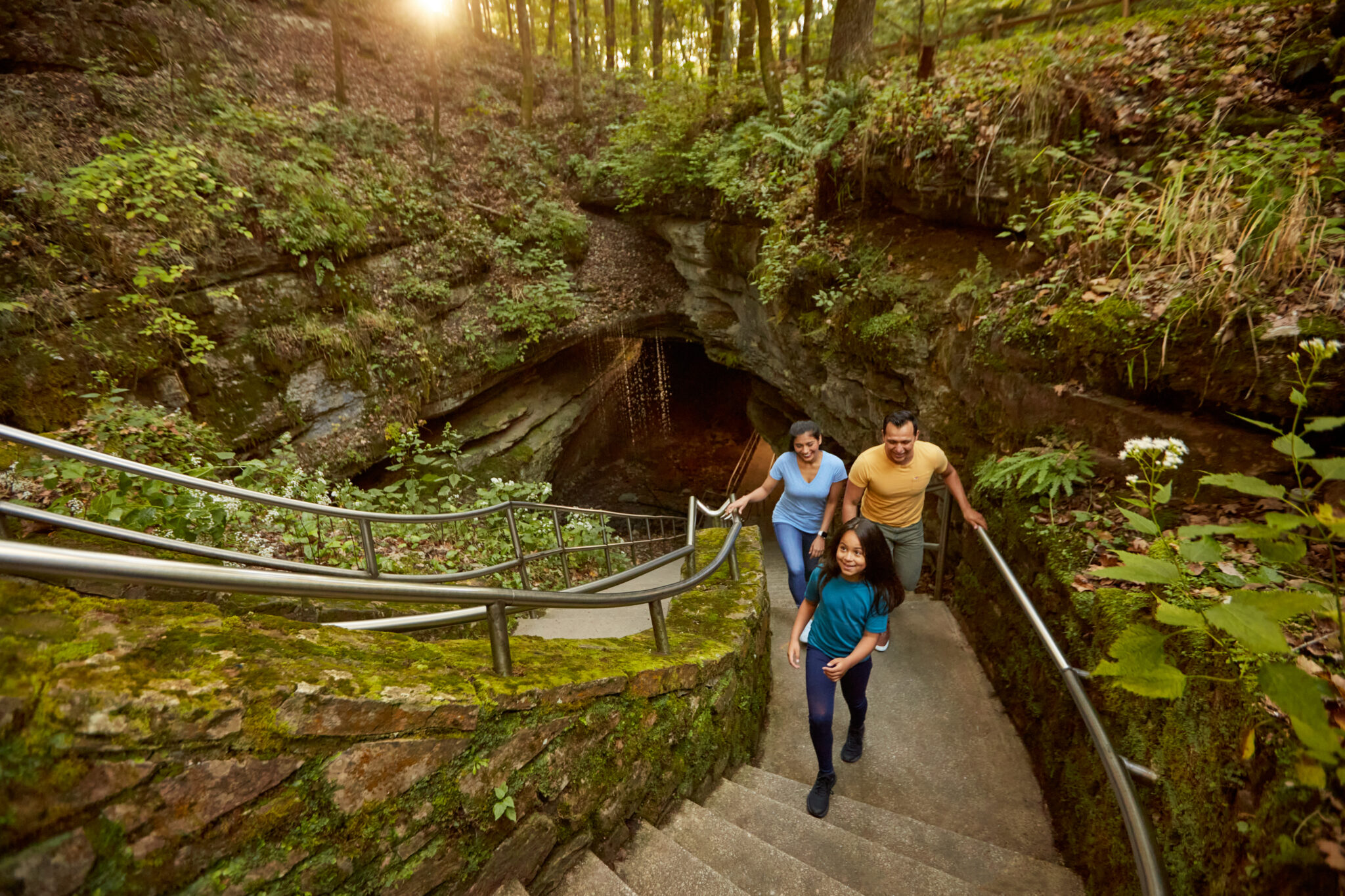 Familie bei Mammoth Cave Eingang