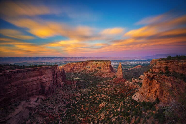 Sonnenaufgang am Colorado National Monument in Grand Junction