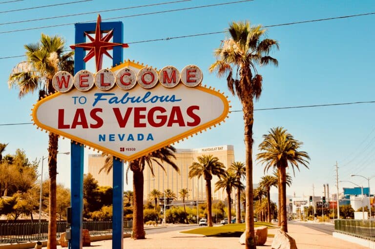 berühmtes Schild vor Las Vegas, Nevada
