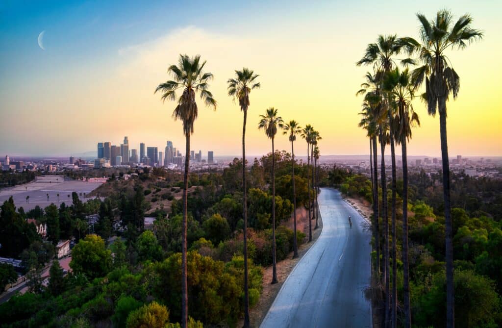 Panoramastraße vor Los Angeles