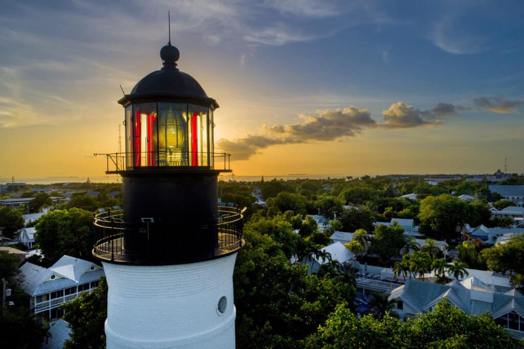 Leuchtturm in Key West bei Sonnenuntergang