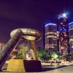 Detroit bei Nacht