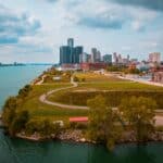 Blick auf Detroit.