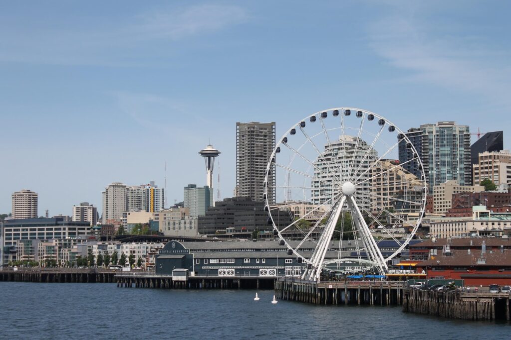 Seattle, WA | Space Needle, Seattle Aquarium und Great Wheel
