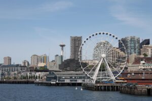 Seattle, WA | Space Needle, Seattle Aquarium und Great Wheel
