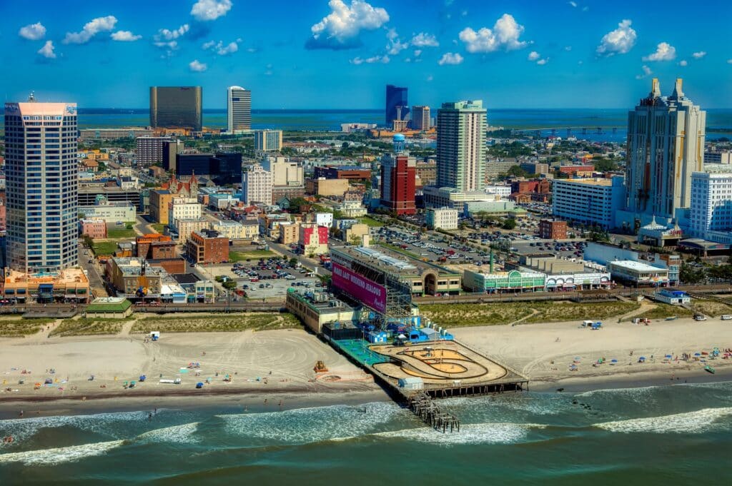 Blick auf die Küste von Atlantic City