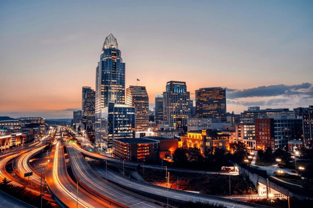 Cincinnati bei Nacht