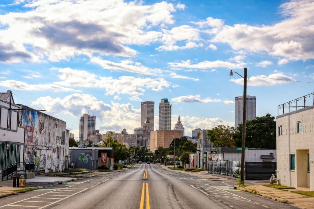 Blick auf Tulsa Downtown