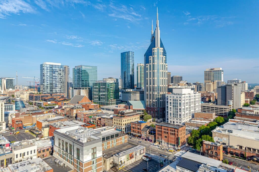 Blick auf die Skyline von Nashville