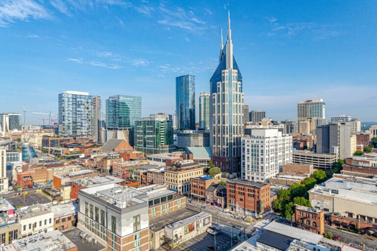 Blick auf die Skyline von Nashville