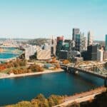 Blick auf Pittsburgh von oben