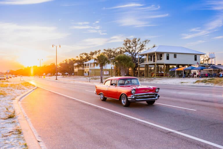 Strandstraße in Biloxi, Mississippi