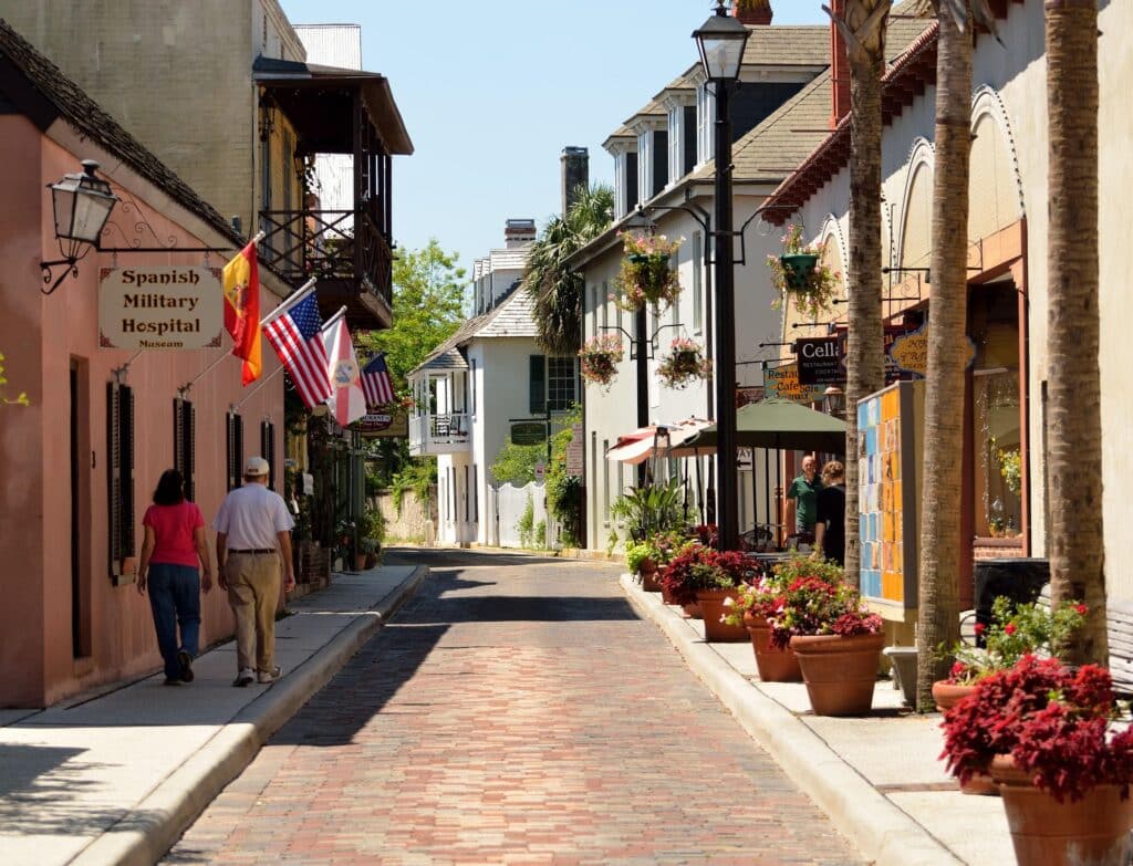 Aviles Street in Saint Augustine, Florida