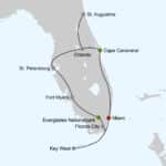 Landkarte mit Routenverlauf der Tour "Florida Sunshine State"