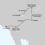 Landkarte mit Routenverlauf der Tour "Western Triangle"