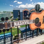Gitarren-Skulptur in Nashvilles Stadtviertel Wedgewood-Houston