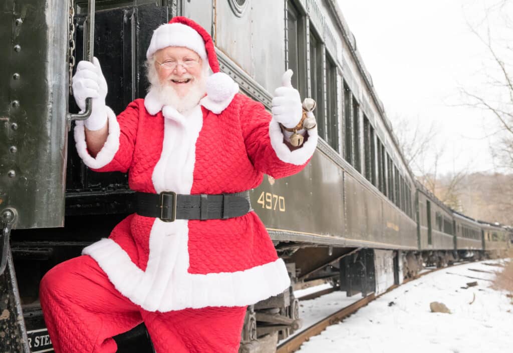 Santa steigt in den 