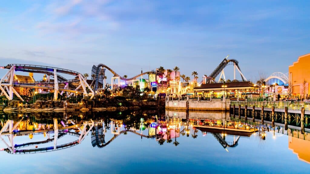 Abendstimmung im Islands of Adventure Park des Universal Orlando Resort