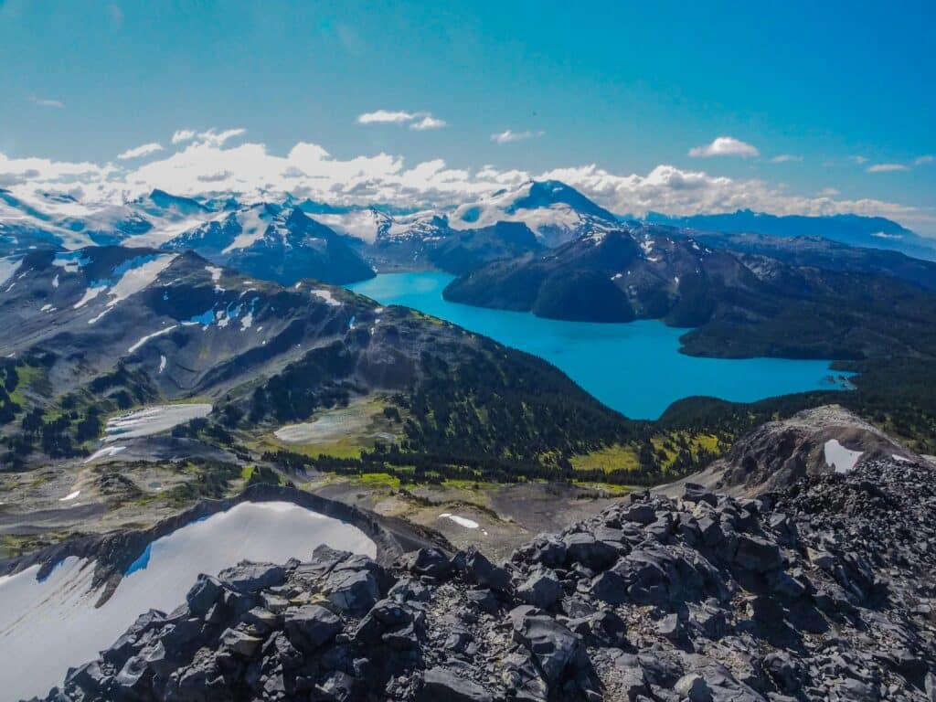 Blick auf den Garibaldi Lake im Garibaldi Provincial Park in Whistler